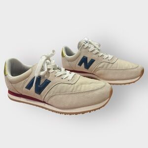 New Balance Comp 100 Sneakers Cream Suede Nylon Men’s 9.5